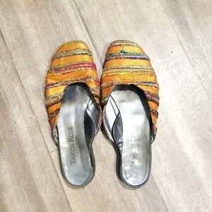 Taryn Rose Slides Silk Mule Size 37